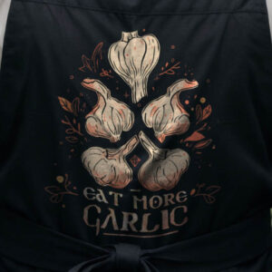 Eat More Garlic Grill Apron (Organic)