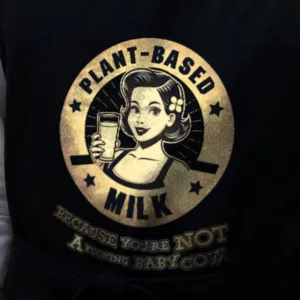 Plant-Based Milk BBQ Apron (Organic)