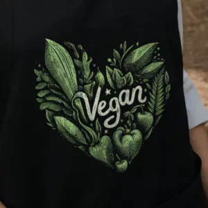 Vegan Heart BBQ Apron (Organic)