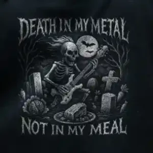 Death in my Metal (Halloween) Grill Apron (Organic)