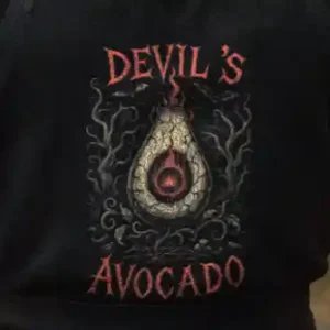 Devil's Avocado (Halloween) BBQ Apron (Organic)